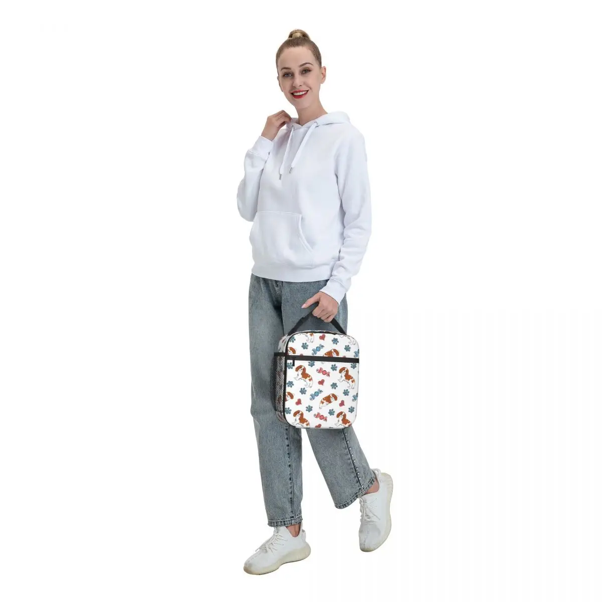 Cavalier King Charles Spaniel Insulated Lunch Bag for Work School Cute Dog Resuable Cooler Thermal Bento Box Women Kids