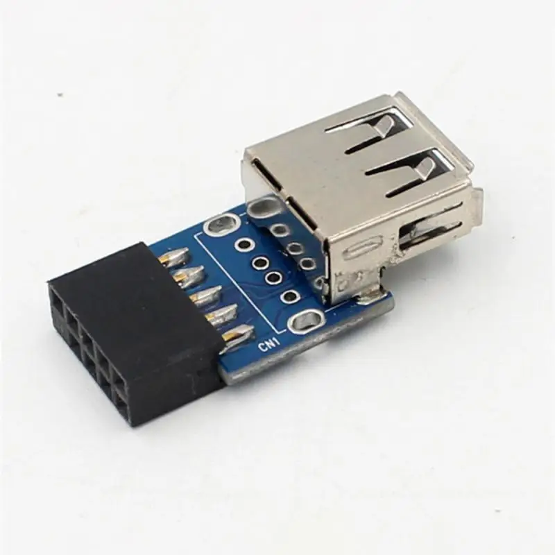 Scheda Madre A 9 Pin A 2 Porte Usb2.0 Dual Usb A Convertitore Adattatore Femmina A 9 Pin Pcb Board Card Extender Connettori Compter Interni
