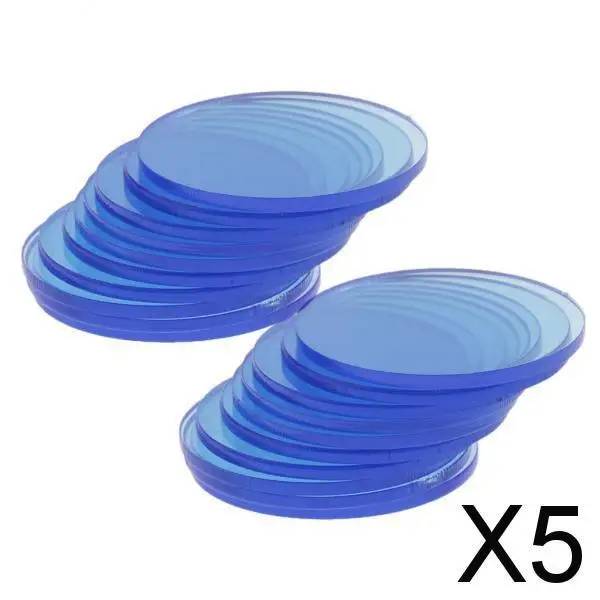 

Круглый акриловый лист 5 x 20x, модель «сделай сам», Синий полупрозрачный