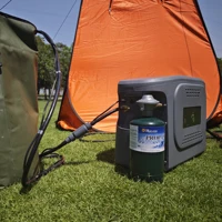 Kit de chauffe-eau portable tout-en-un pour le camping - Douche pour camping-car + pompe + seau de 40 L 6