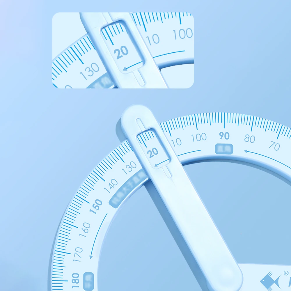1PC 360 Degree Activity Protractor Student Angle Reader Teaching Aids Right Angle And Acute Drawing Stationery Activity Protractor