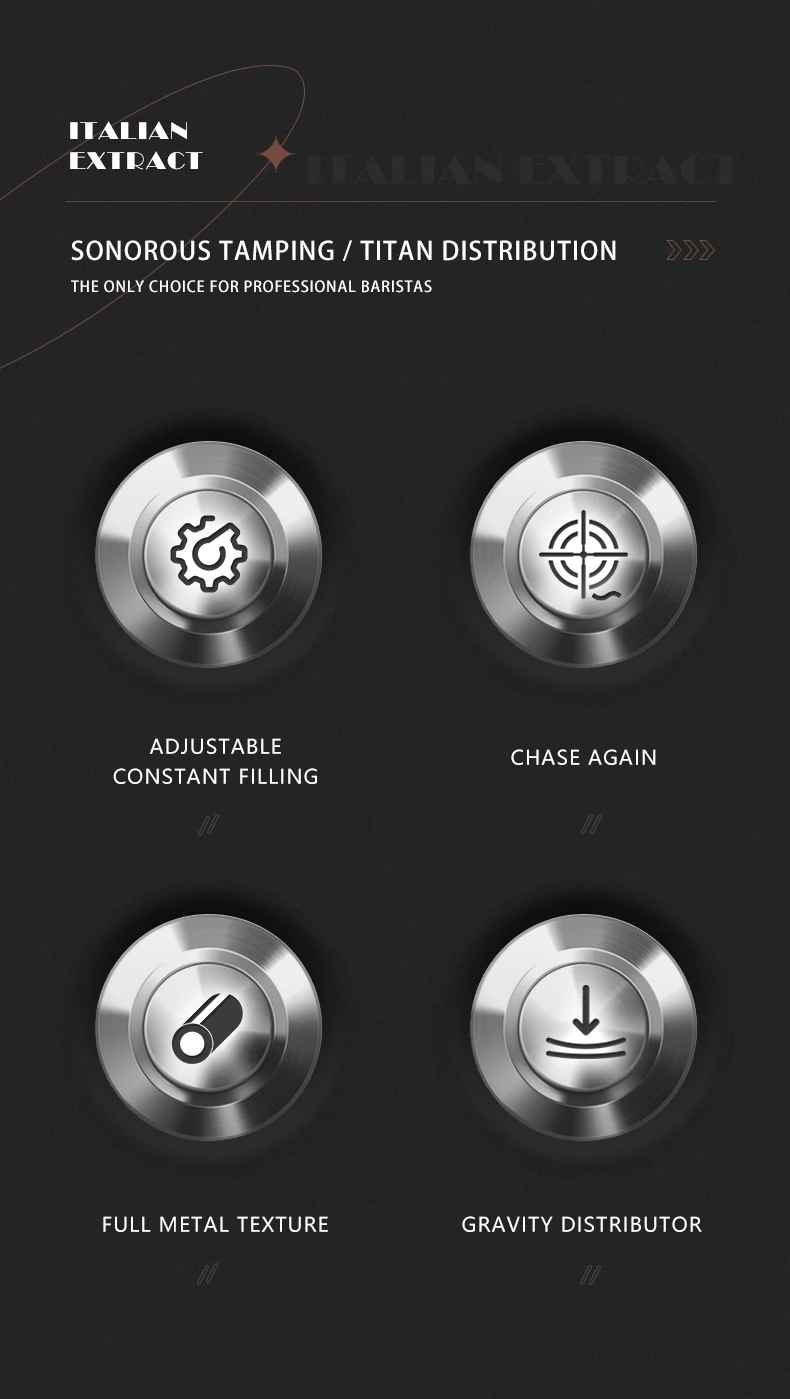 Description Picture 3 of itemMUVNA Espresso Coffee Distributor & Adjustable Constant-Pressure Tamper with Resounding Impact, 58mm Portafilter Tamper
