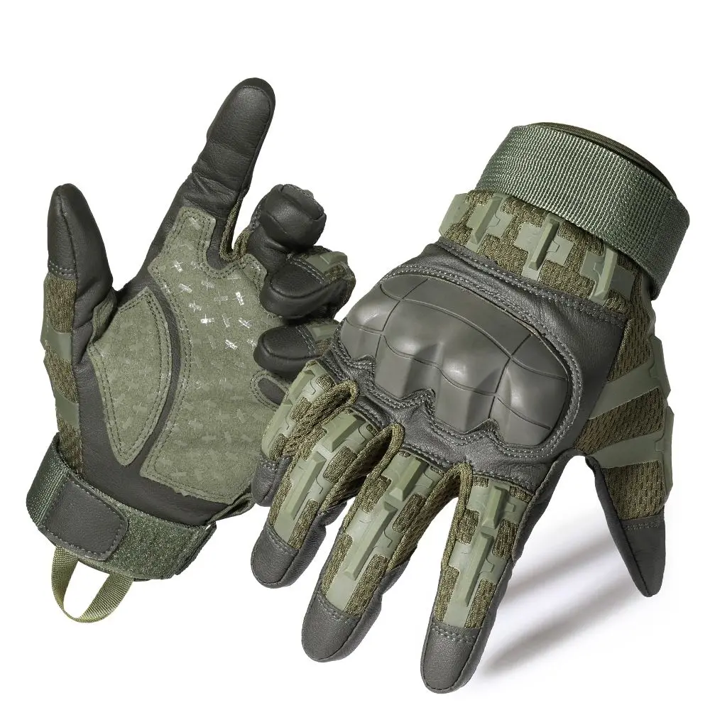 Touch Screen PU Leather Tactical Outdoor Sport Gloves