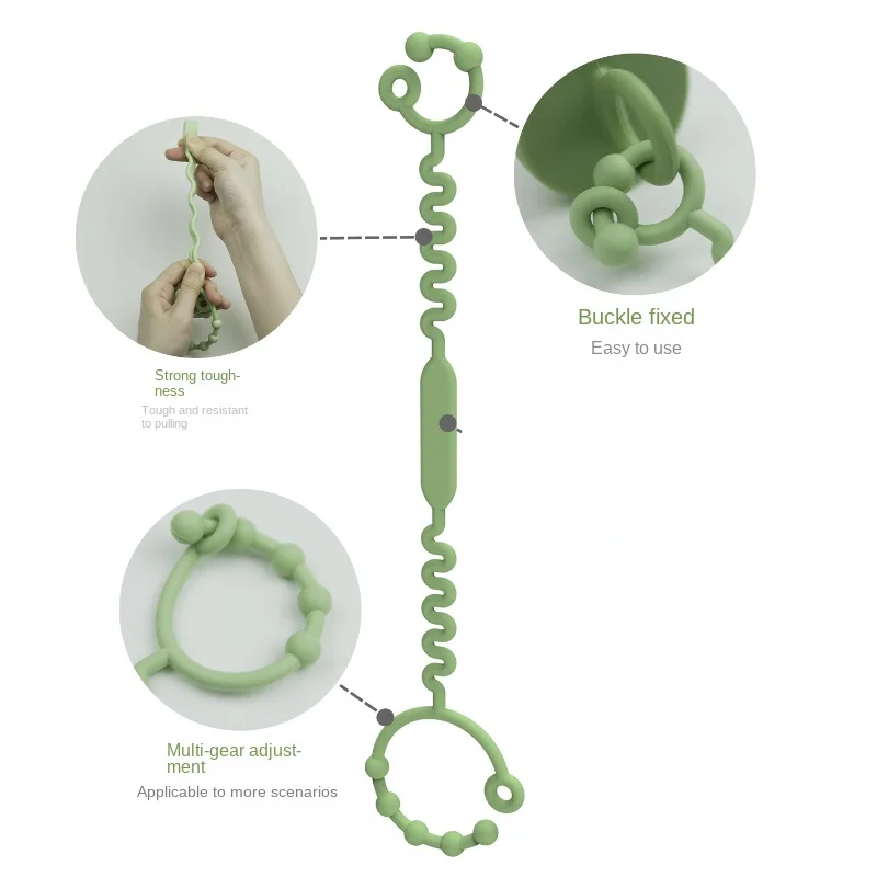 Silicone Anti-lost Chain Strap Adjustable Shell Shape Silicon Pacifier Holder Chain Baby Teether Toys Straps Stroller Accessorie Pacifier Chain Pacifier Clip Pacifier Accessories Stroller Accessories Baby Silicone Accessories Teething Toys Teething Toy Tethers