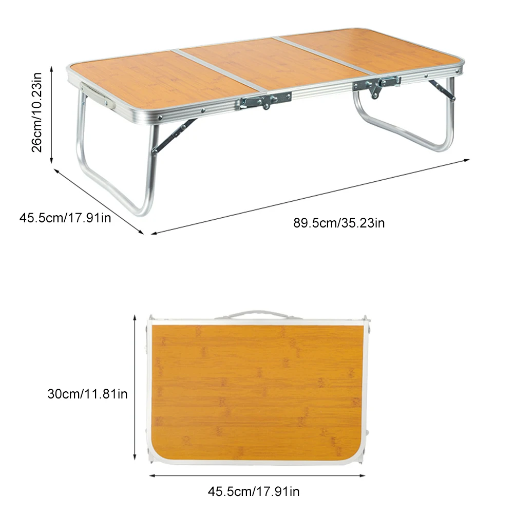 Folding Camping Table 3 Fold with Handle Lightweight Camp Tables Portable Outdoor Table for Outdoor Cooking BBQ Party Travel