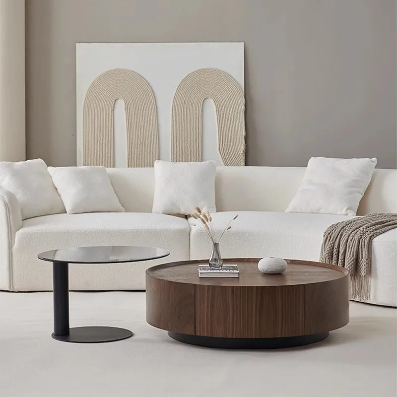 Walnut Round Coffee Table 3