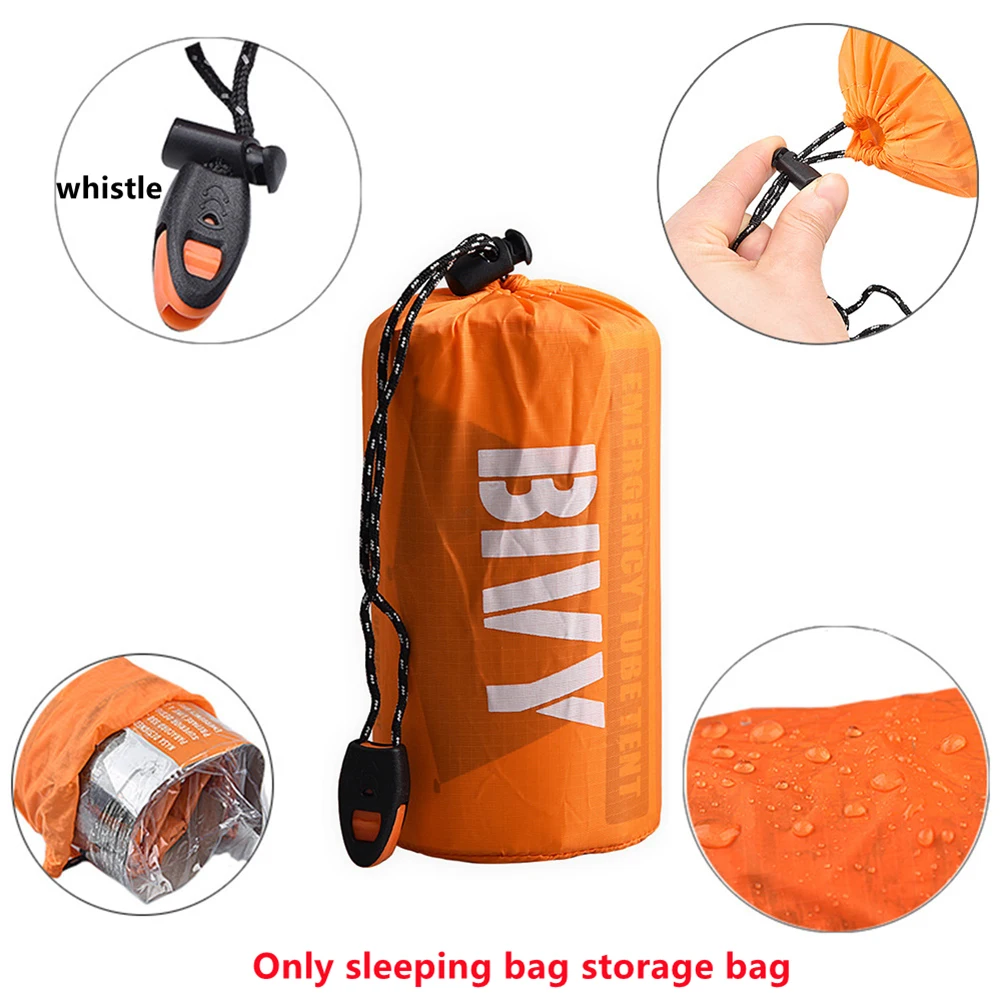 Outdoor Emergency-Survival Sleeping Bag Thermal Blanket Waterproof Reusable Sack Portable Camping Hiking Equipment Tool Parts