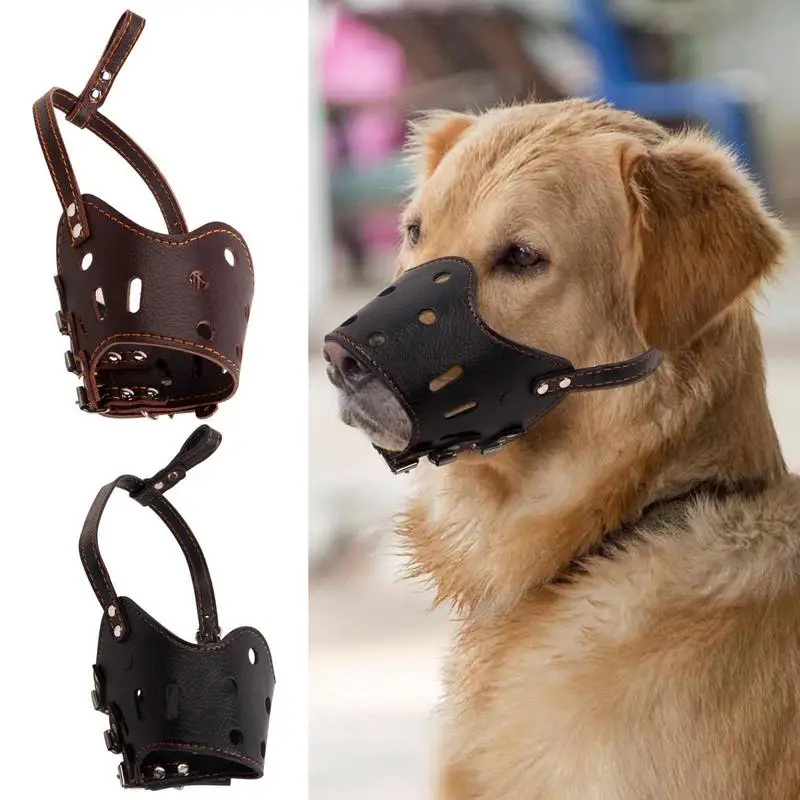 

Leather Dog Muzzle Dog Muzzles For Anti Biting Barking Breathable And Comfortable Muzzle Suitable For Most Dogs Pet Training Pet