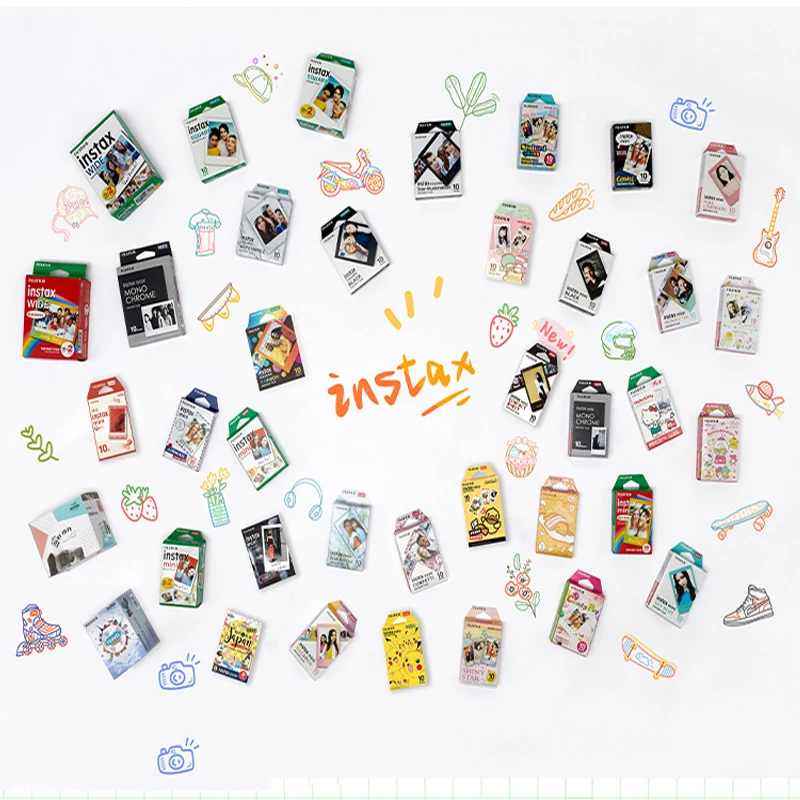 10/20/40/60/80/100 Sheets Fujiflm Instax Wide 400 Film Photo Paper 5 Inch Wide Format 300 500 210 Printer Film Paper instant film paper