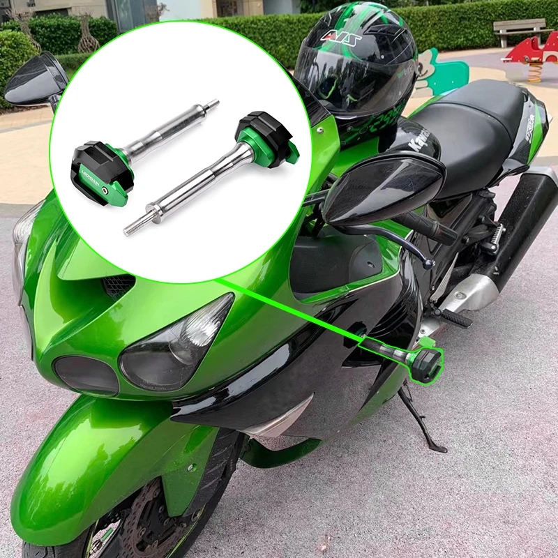 Voor Kawasaki ZZR1400 ZZR 1400 Motorfiets Falling Protection Frame Slider Fairing Guard Anti Crash Pad Protector (Color : Purple