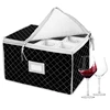 Stemware Storage Cases, Wine Glass Holder, Champagne Wine Glass Storage Box with Dividers, Glassware Storage Containers 1