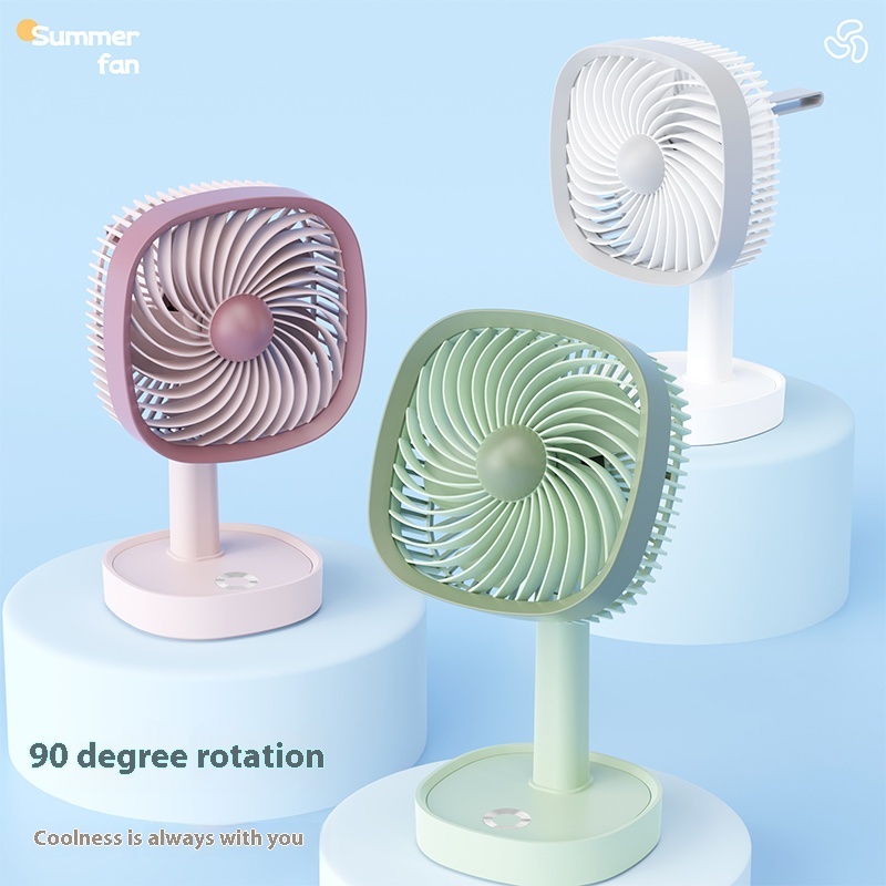 Ultra - Portable Mini USB Rechargeable Desktop Fan: 4 - Speed Settings, Adjustable Angle Design, Perfect for Office, Home, and B