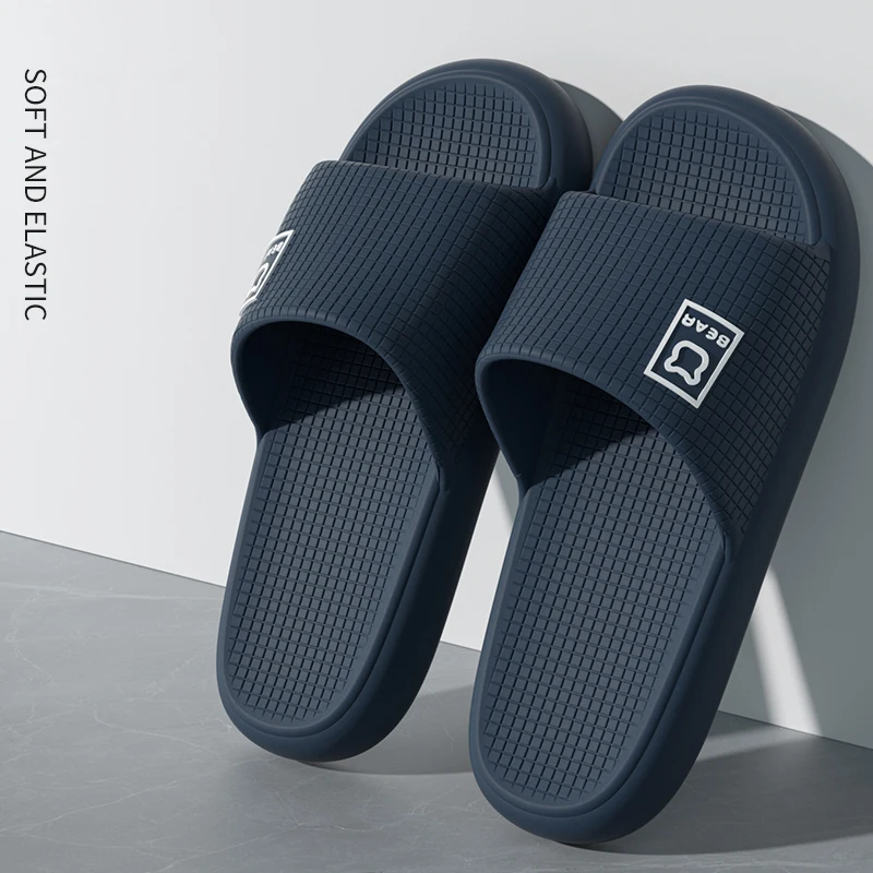 Summer Slippers Fashion Concise Couple Home Shoes Non-slip Slides for Women Men