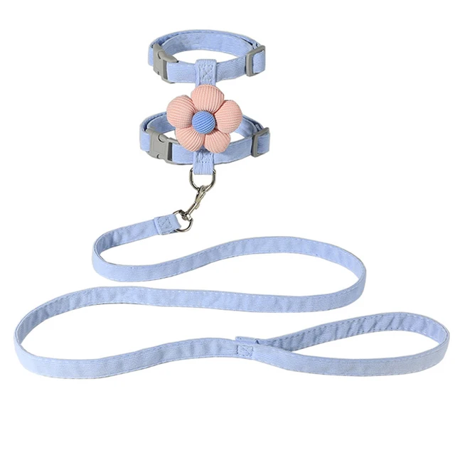 Cat Harness and Leash Sets Adjustable Dog Harness for Small Dog Leash Breashable Pet Harness Out Walking Dog Strap 4