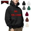 DIY Custom Your Brand LOGO 500GSM Heavy Weight New Autumn Winter Casual Thick Cotton Men's Top Solid Color Hoodies Sweatshirt 1