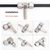 High Pressure 3/8" 9.52mm Non-Slip Lock Quick Connector Tee Elbow Straight Joint Nozzles Seat Misting System Fittings 4