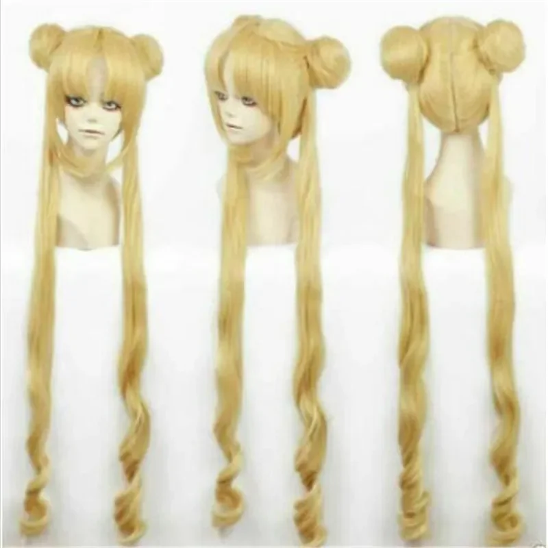 Brand New High Quality Fashion Picture wigs Girl Sailor Moon Cosplay Costumes Wig Tsukino Usagi And Princess Serenity wig