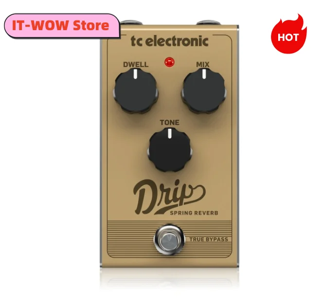 

TC Electronic DRIP SPRING REVERB Retro Spring Reverb with Adjustable Dwell, Mix and Tone for Sparkling Reverb Sound