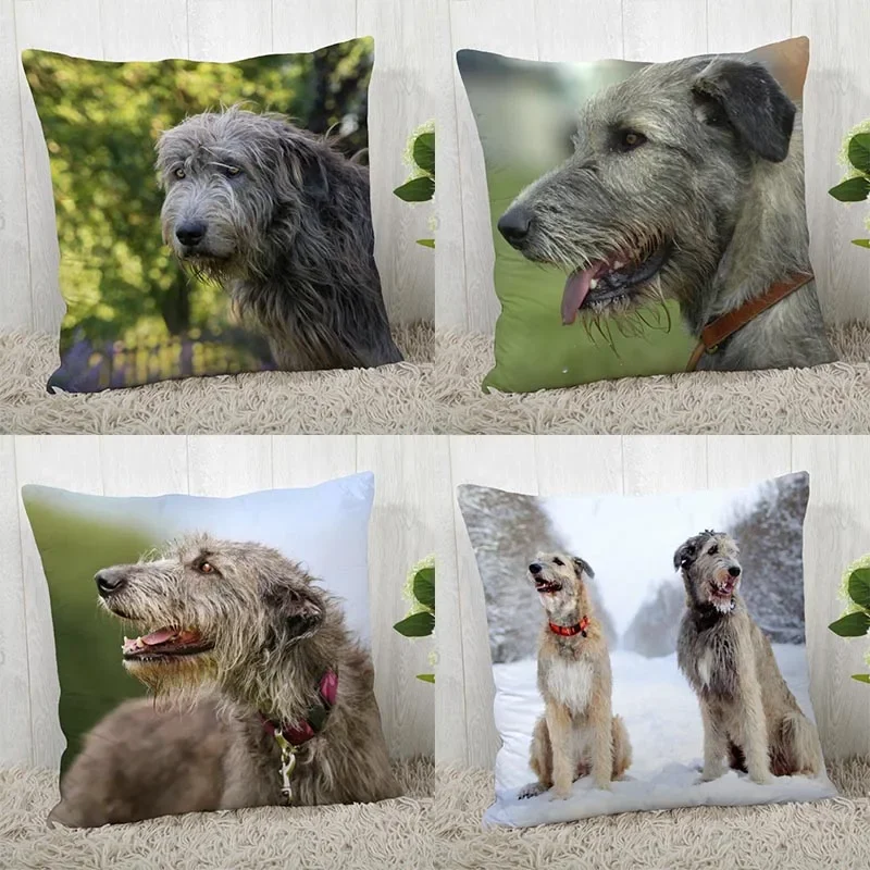 

Irish Wolfhound Pillowcase Modern Home Living Room Decor