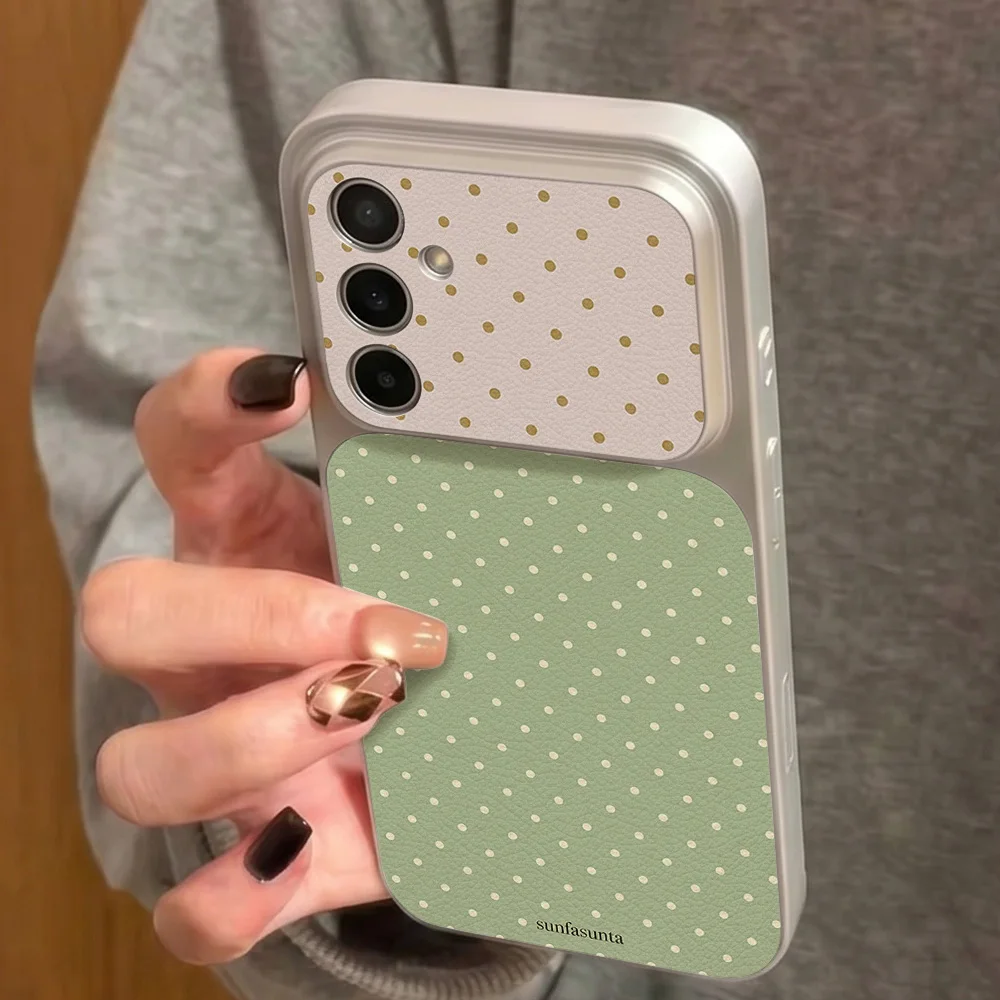 Matcha Green Polka Dot Soft Milk-Style Phone Case