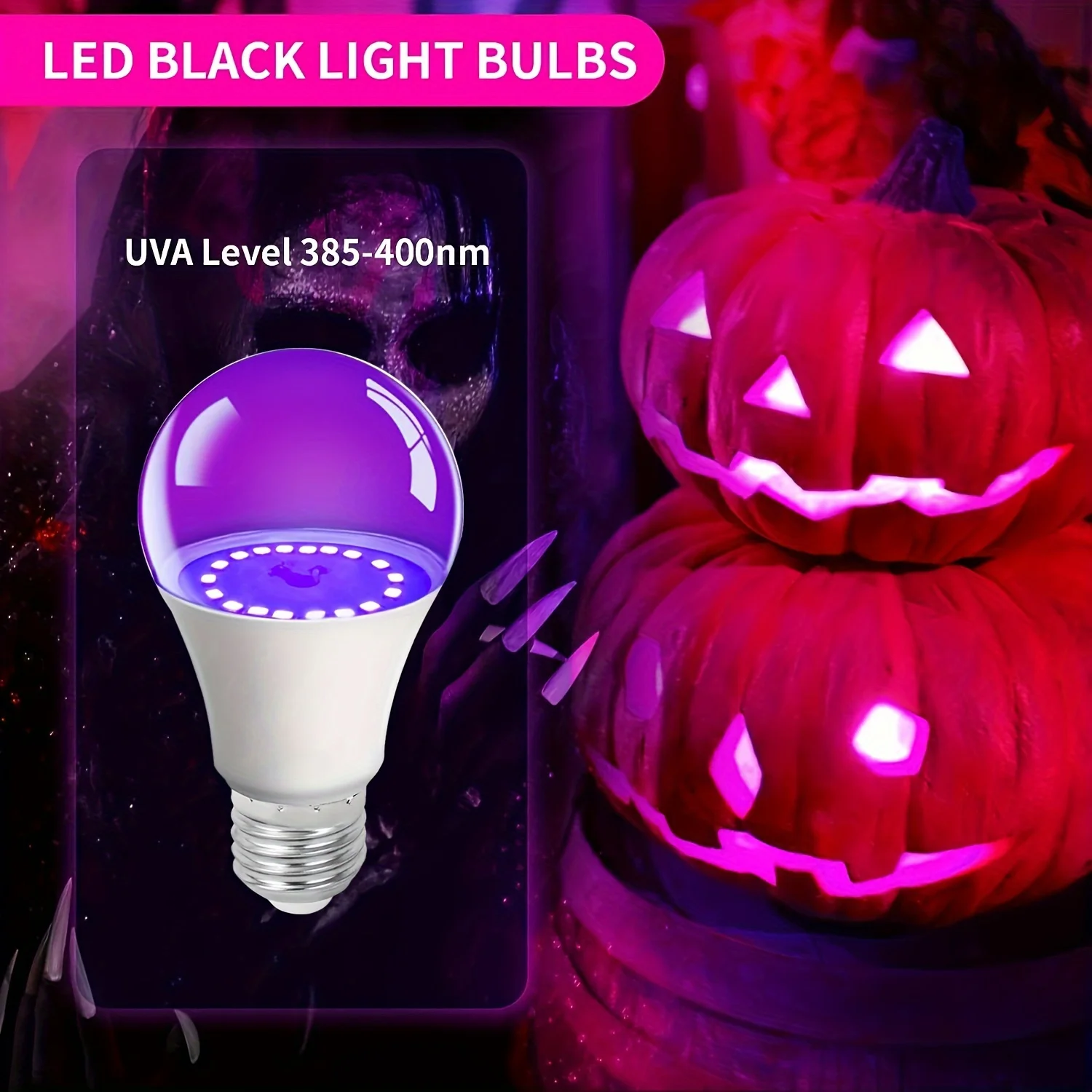 12W 15W UV Purple LED Light Bulb AC 85-265V PurpleTransparent Cover Party Ghost House Fluorescent Atmosphere Decoration Light