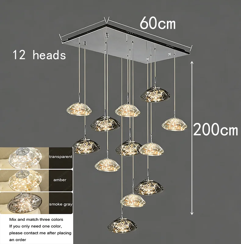 Pendant light specification chart
