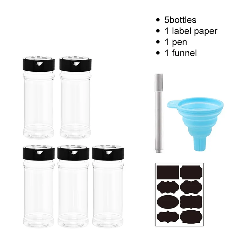 JTMKYO 2 bottiglie per spezie monoforo,bacchette per spezie a forma di stella,bottiglie di spezie in plastica,strumenti essenziali per la cucina,bacchette creative per sale,pepe e altre bottiglie di