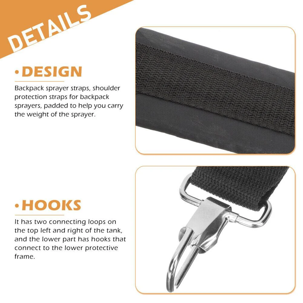 1Pair 2 Style Adjustable Sprayer Strap Backpack Sprayer Shoulder Straps Professional Black Cloth Belt Garden Sprayer Accessories