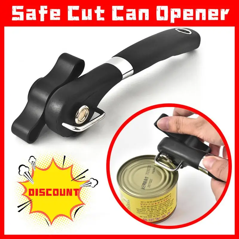 

Safe Cut Can Opener Professional Stainless Steel Smooth Edge Can Opener Food Grade Cutting Can Opener For Kitchen & Restaurant