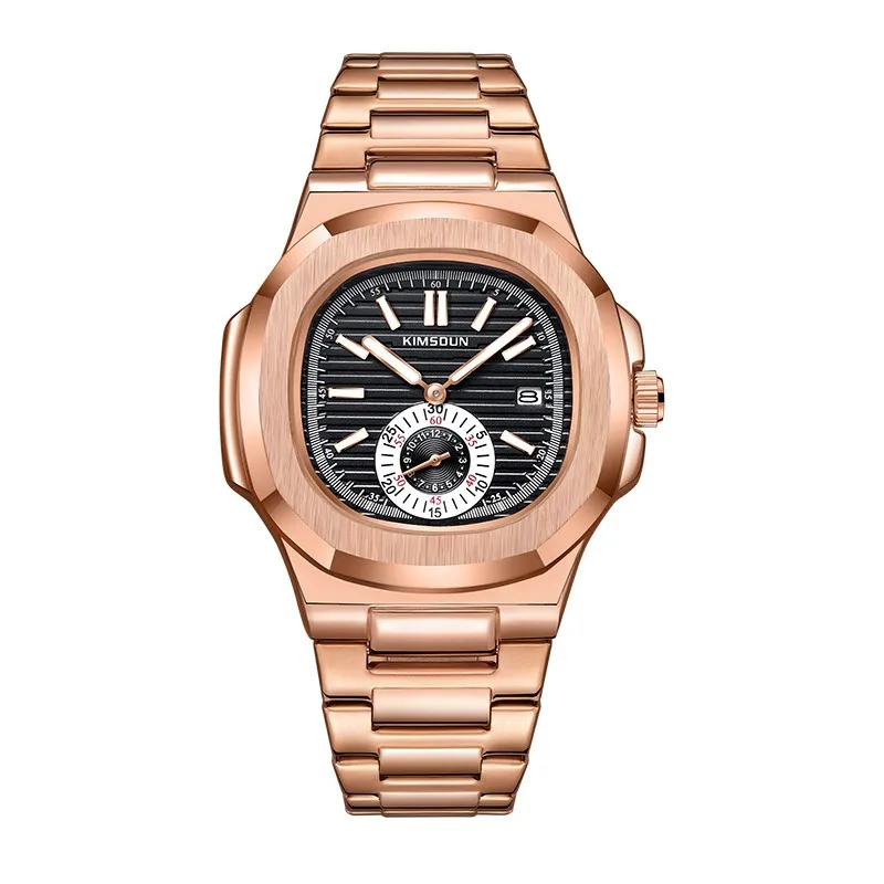 Top Brand Fashion Men's Stainless Steel Watches Luxury Quartz Wristwatch Clock Men Business Casual Watch Relogio Masculino