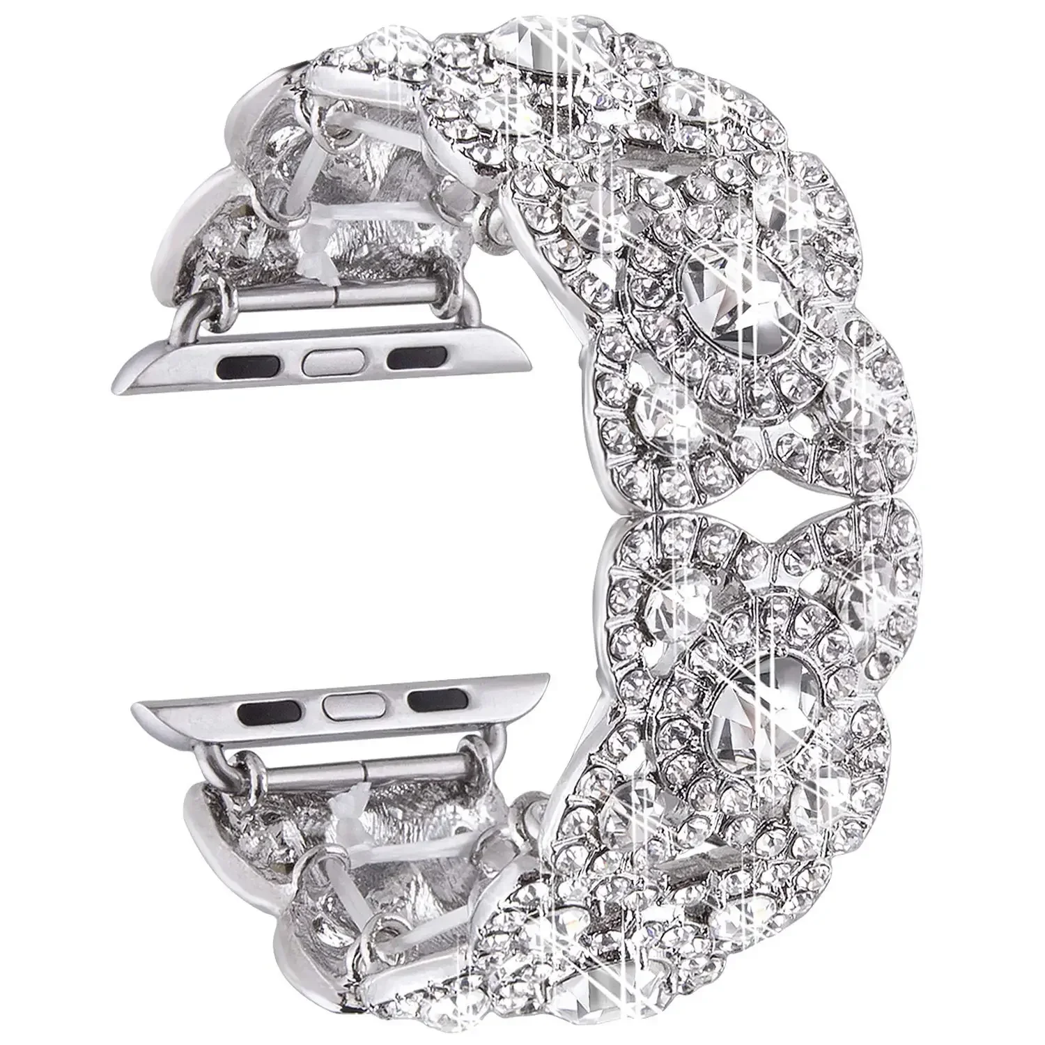 Elegant Diamond Bling Metal Wristband