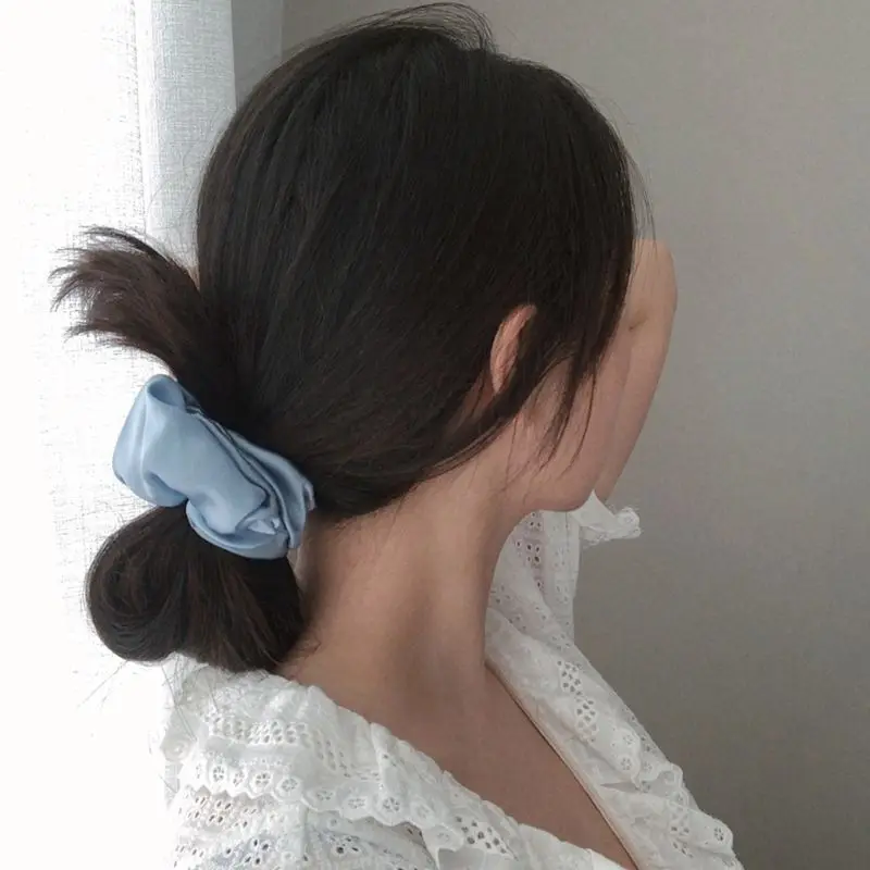 

A2ES 20pcs Solid Color Scrunchies Elastic Hair Bands for Women Girls Braid Hair Ties