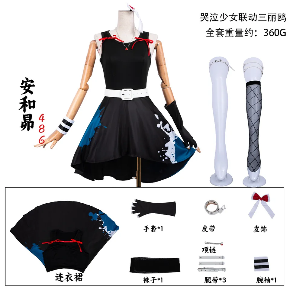 Woensdag Addams Cosplay Anime Kostuum Voor Meisjes 2023 School Uniform Outfits Halloween Carnaval Party Disguise Role Play Suit M Stijl 02