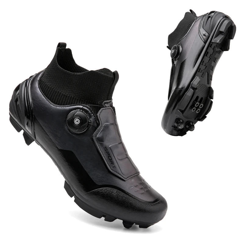 Cycling Shoes High-top Cycling Shoes Men Women Nylon Speed Bike Shoes Mountain Road Bicycle Sneakers Fitness Training Footwear Winter