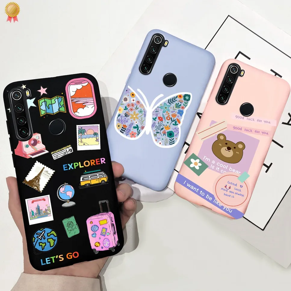 Untuk Xiaomi Redmi Note 8T Pro Casing Silikon Lunak Modis Lucu
