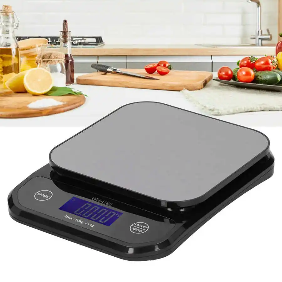 

WH-B28 10Kg/1g Electronic Scale Multipurpose LCD Digital Stainless Steel Weighing Scale Kitchen Scales