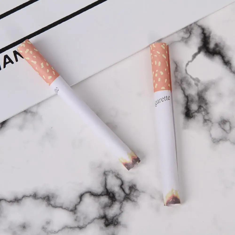 2Pcs Funny Fake Smoking Cigarette Lint End Practical Jokes Trick Prank Toy Party Holiday DIY Toys Cosplay Cigarette Tricky Toys