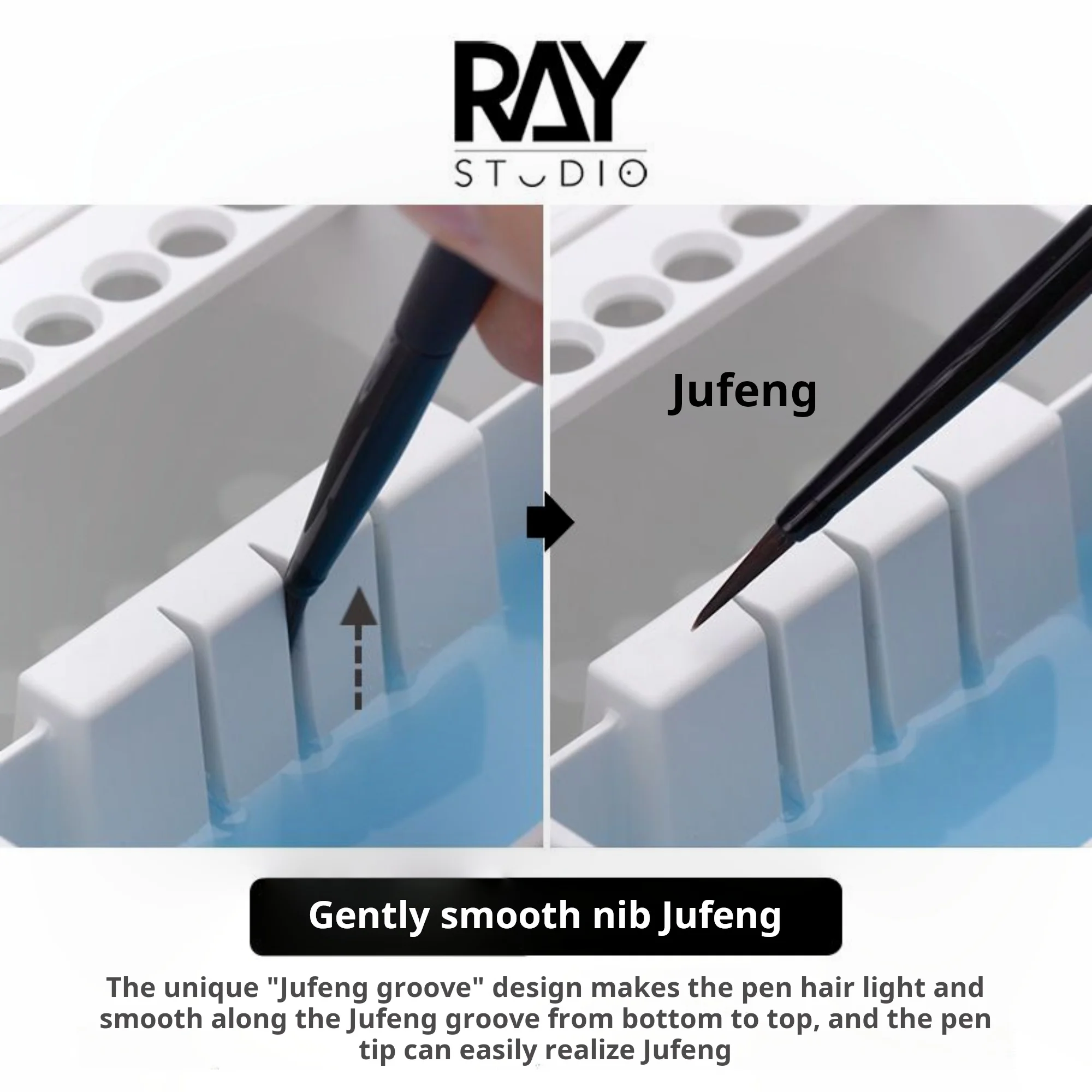 RAY 스튜디오 2 in 1 브러쉬 클리닝 팟 홀더 흡수 패드 포함 아크릴 페인트 브러쉬 건담 모델 페인팅 아트 도구