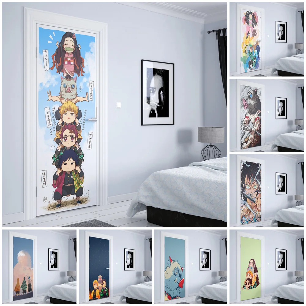 Japanese Anime figure Demon Slayer Watercolor Aesthetic Nursery ...