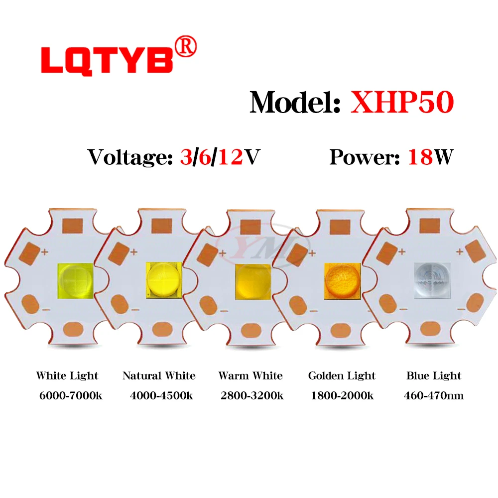 LED Flashlight DC3V/6V/12V XML2 T6 XHP70 XHP90 LED COB Replace CREE 18W 36W 45W 50W For Flashlight Car Light Diving Light Source