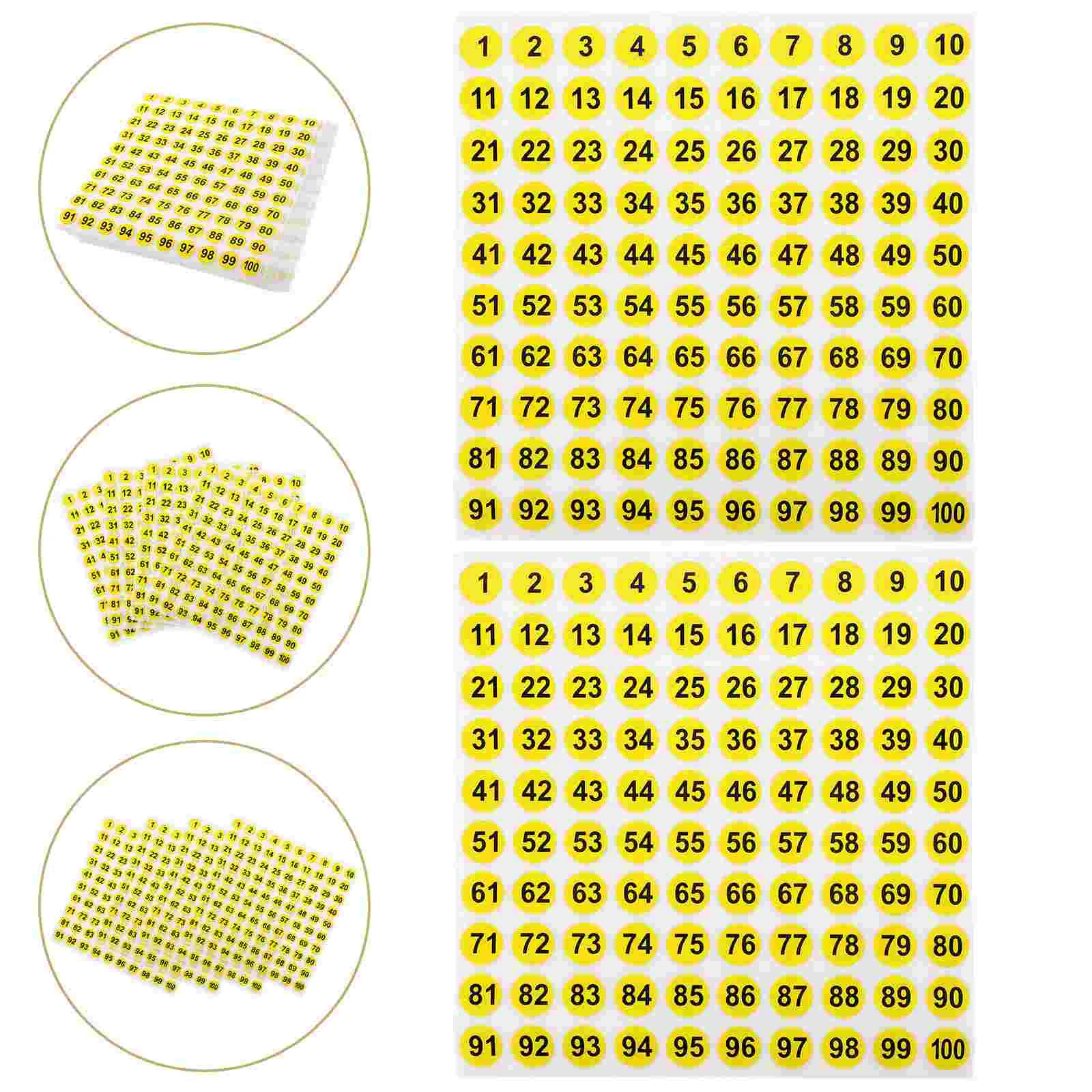 

100 листов пронумерованных наклеек, наклейки с цифрами, наклейки с цифрами для классификации одежды