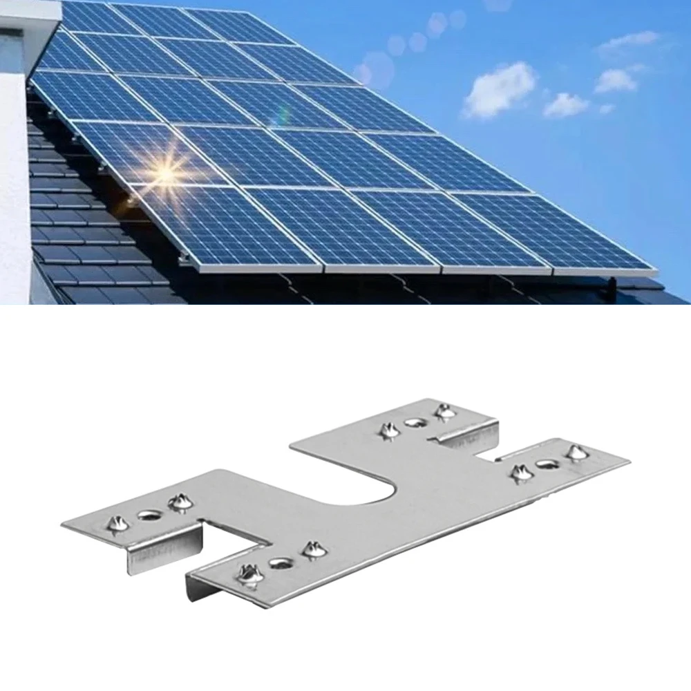 Solar Panel Grounding Clips Lot PV Ground Conductive Sheet Solar Roof Lightning Protection Ground Clamp Bracket Gasket