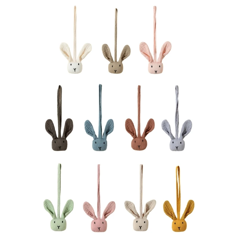 

Lovely Soft Newborn Comfort Toy Bunny Pacifier Clip Baby Stroller Hanging Toy Handmade Baby Pacifier Holder Lightweight G99C