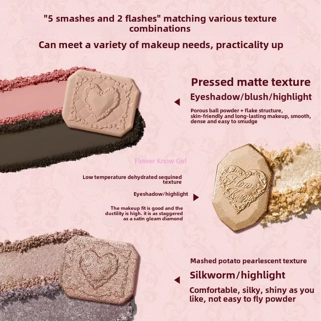 41969-d25399.jpg Flowerknows Strawberry Cupid Collection Facial Complexion Palette Blush Eyeshadow Highlighter Flower Know Face Bronzer Palette