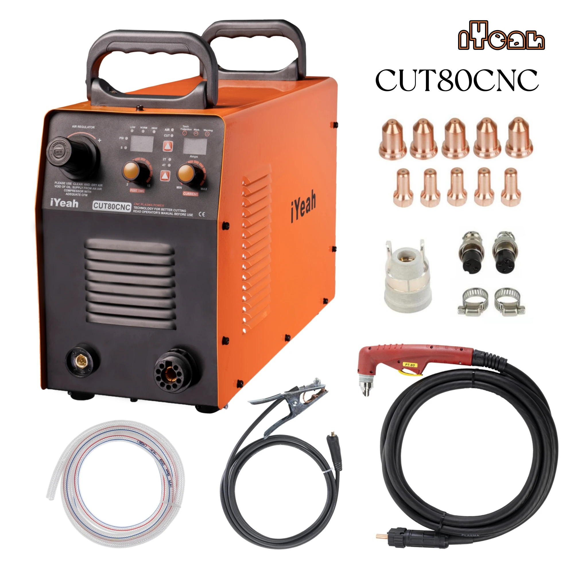 CNC Non-HF Pilot Arc CUT80 CNC iYeah 플라즈마 절단기 220V/380V 80A IGBT 기계 PT80/PTM80 직발 횃불을 사용하여 35mm를 쉽게 절단할 수 있습니다.