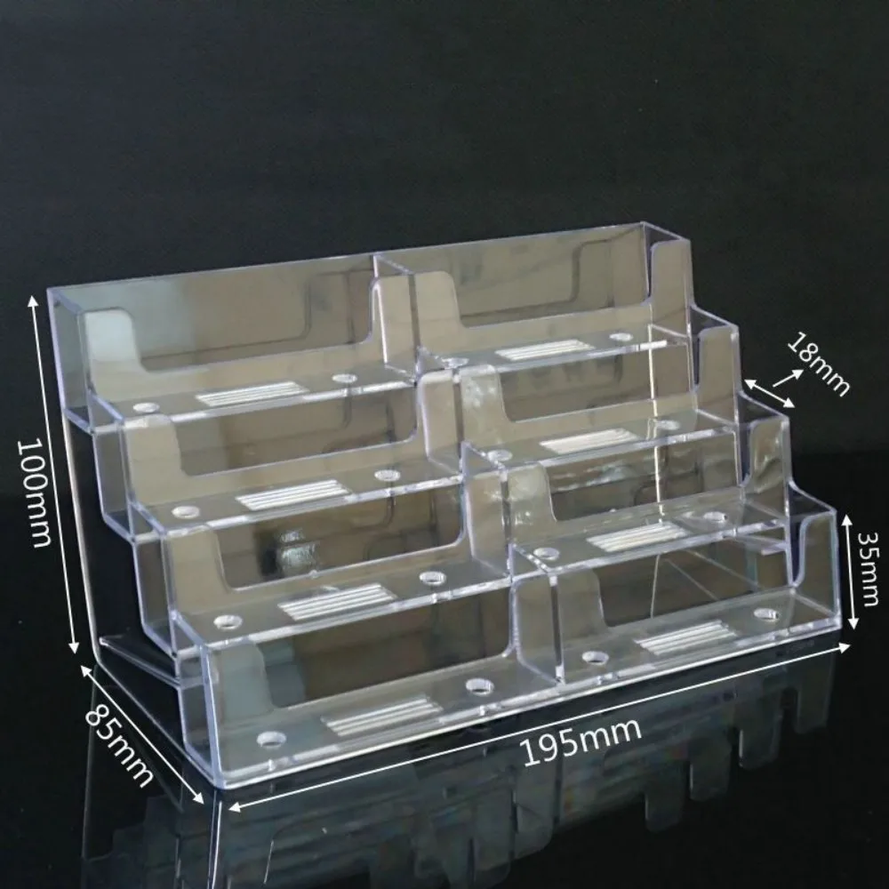 4 Layers 8 Cells Business Card Holder Multi-Layer Plastic Desktop Business Card Box Name Display Stand Storage Box for card holder,desk card holder