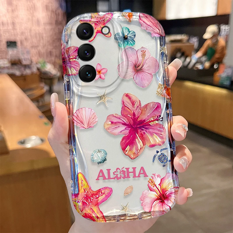 Elegant Flower Wave Phone Case - Stylish Protective Cover