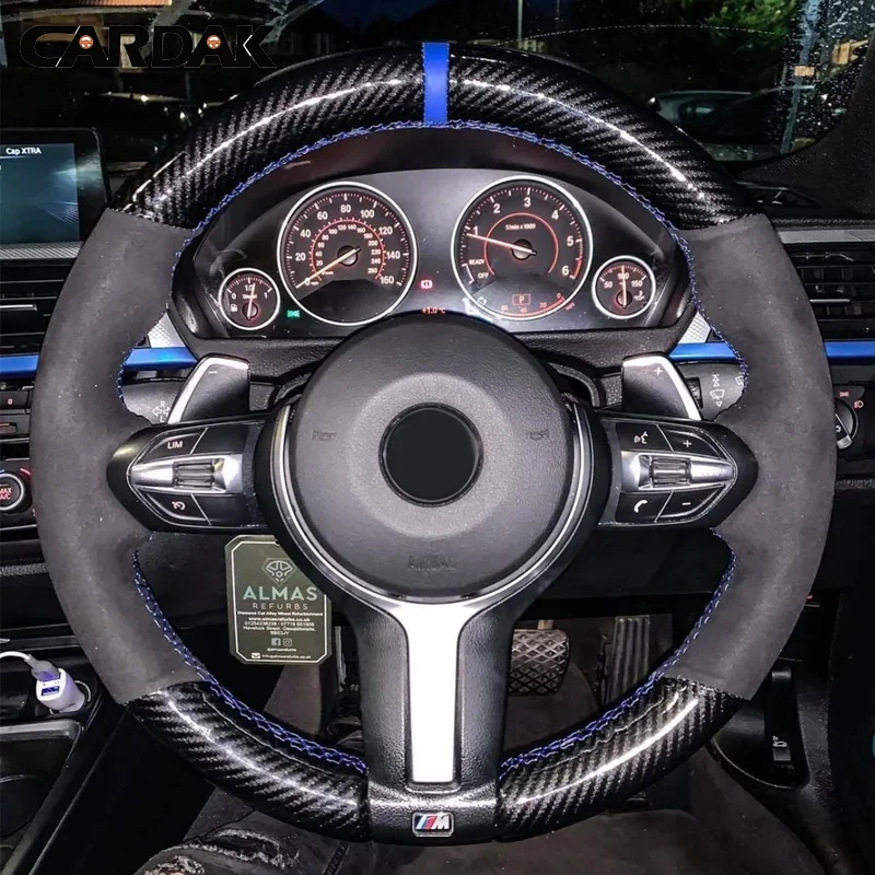 Steering wheel cover for BMW F87 M2 F80 M3 F82 M4 M5 F12 F13 M6 F85 X5 M F86 F33 X6 M F30 Sport