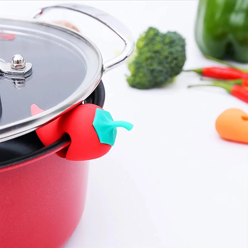 Silicone Pot Lid Rack 3Pcs Anti-spill Heat-resistant Anti-Overflow Stoppers Lifter Holder Creative Kitchen kitchen utensil holder kitchen accessories kitchen organizer pot lid rack pot lid holder kitchen tool silicone kitchen holder kitchen anti scald holder