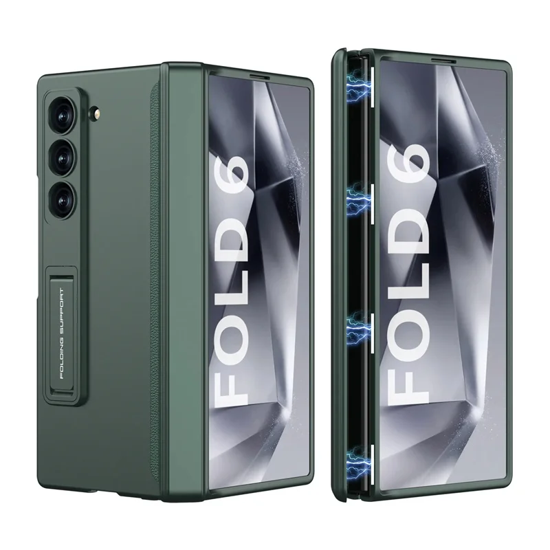 GKK Magnetic Hinge Case with Tempered Glass Bracket and Matte Plastic Cover